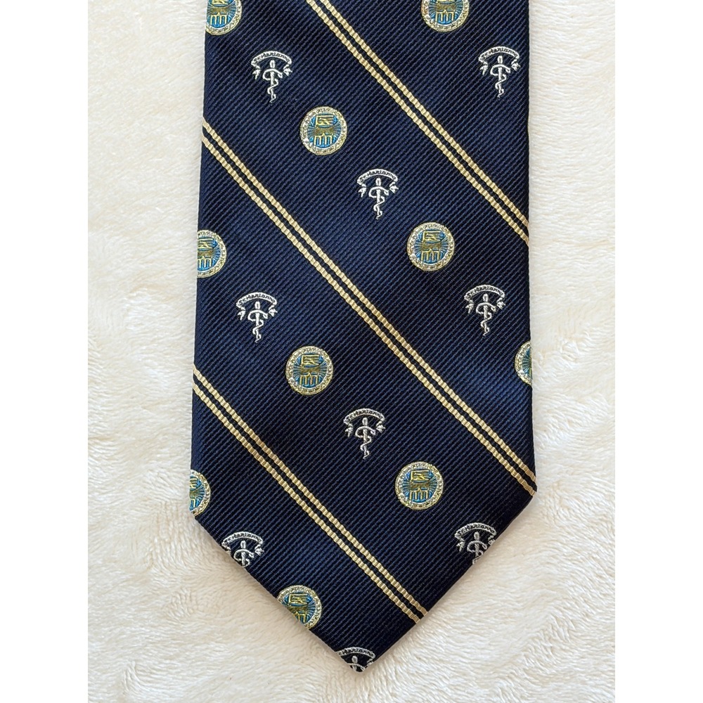 Seikai Navy St. Marianna University Medical Crest Silk Tie Mens OS Excellent